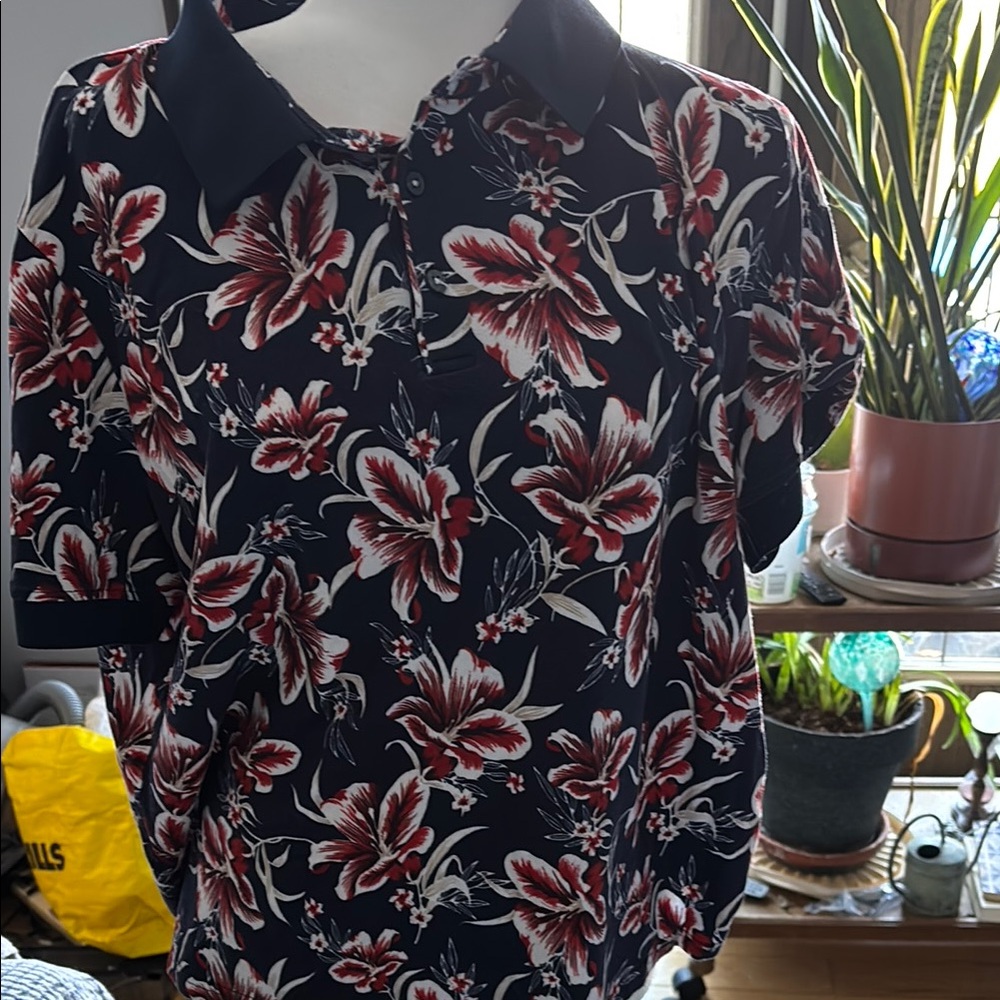 Paisley & Gray Floral Slim Fit Polo